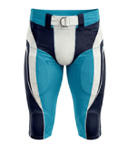 Custom Turquoise & Navy American Football Shorts Wholesale Teamwear