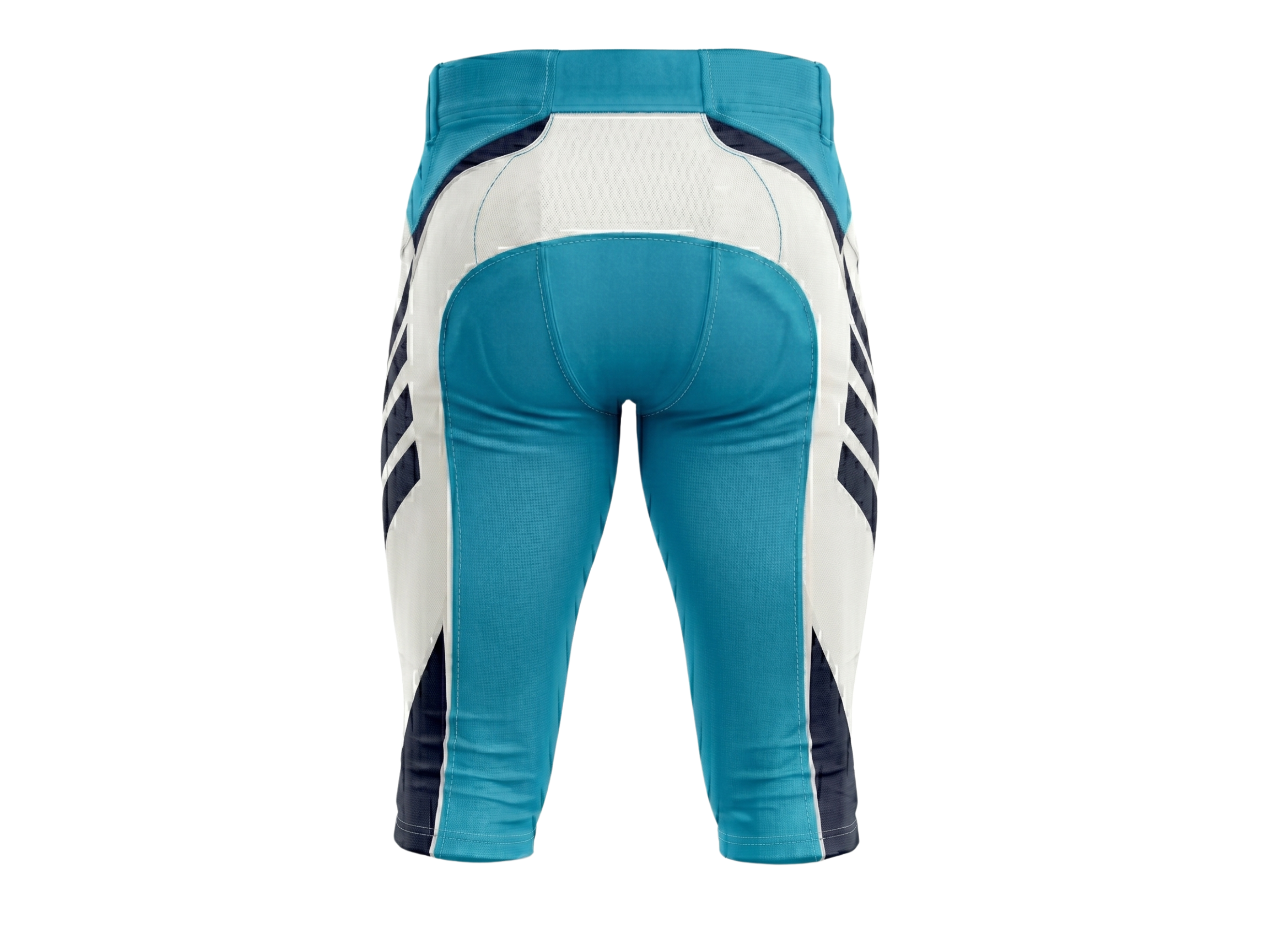 Custom Turquoise & Navy American Football Shorts Wholesale Teamwear