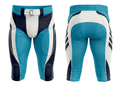 Custom Turquoise & Navy American Football Shorts Wholesale Teamwear