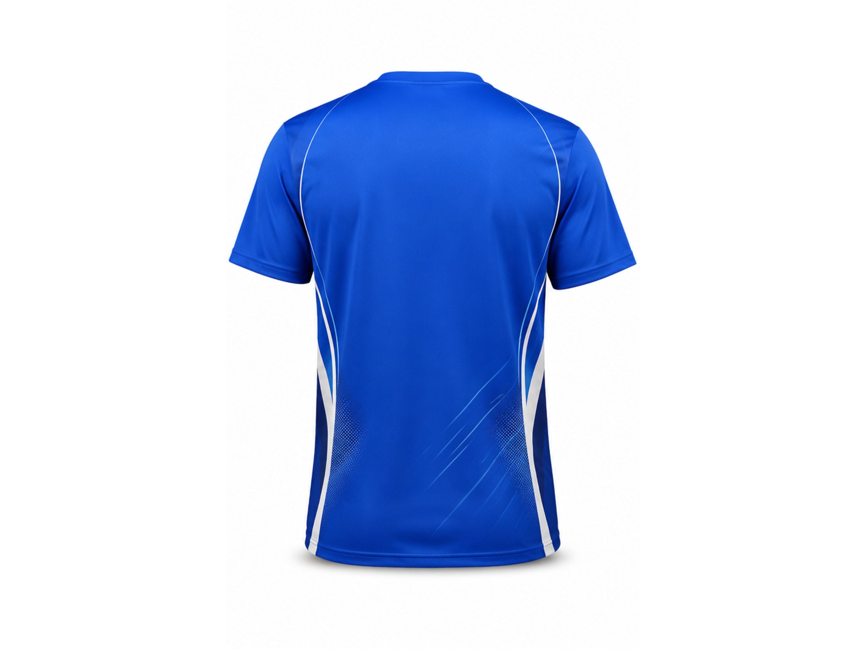 Blue & White Athletic Shirt – Team Performance Jersey, Wholesale Bulk, Low MOQ