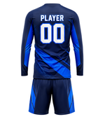 Custom Navy Soccer Training Wear | Wholesale Long Sleeve Team Kit for Bulk Orders