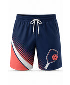 Custom Pickleball Shorts | Wholesale Pickleball Team Shorts | Navy Coral White | Apparels Bridge