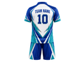 Blue & White Corn Hole Uniform – Bulk Team Jersey & Shorts, Low MOQ, Wholesale Activewear