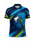 Navy & Teal Axe Throwing Jersey – Bulk Team Jersey, Low MOQ, Wholesale Performance Sportswear