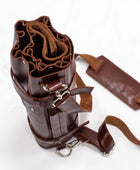 Dark Brown Leather Chef Knife Roll | Custom Wholesale Private Label Manufacturer