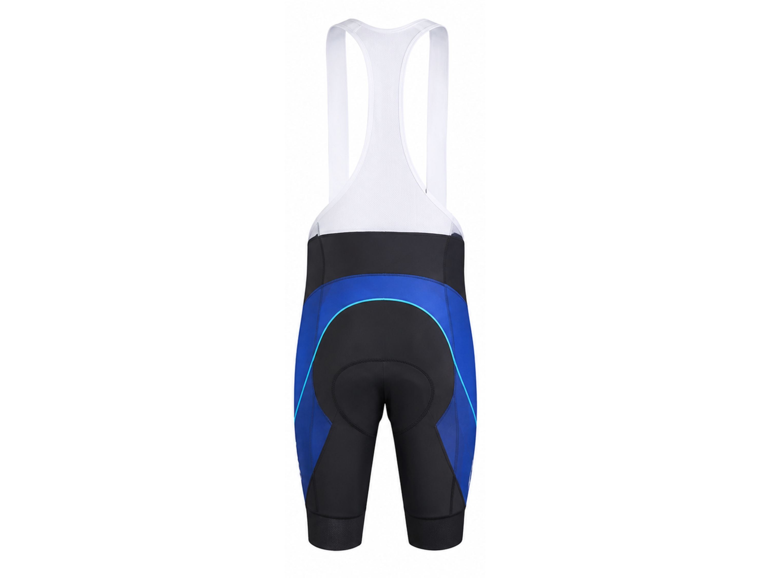 Custom Cycling Bib Shorts – Black/Blue Team Shorts, Wholesale, Low MOQ, Bulk Sportswear