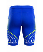 Custom Track & Field Compression Shorts | Wholesale Athletics Sprint Shorts | Blue White Green | Apparels Bridge