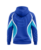 Custom Blue Volleyball Hoodie Jacket – Wholesale Team Warm-Up Hoodie for Clubs