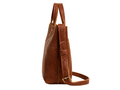 B2B Leather Tote Bag Shoulder Strap Brown Low MOQ Manufacturer