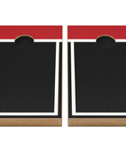 Custom Cornhole Board Set – Black Red White Outdoor Game Boards for Wholesale Buyers