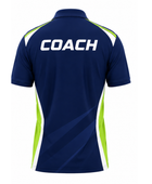 Custom Navy Volleyball Coach Jersey – Short Sleeve Team Polo for Wholesale Clubs