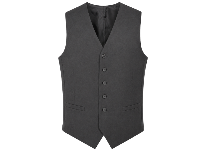 Formal Hospitality Waistcoat Charcoal Grey | B2B Low MOQ Hospitality Workwear Manufacturer front design preview