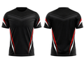 Custom Cornhole League T-Shirt – Black Red Team Shirt for Wholesale Tournament Buyers