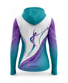 Custom Dance Hoodie | Wholesale Dance Team Sweatshirt | Teal Purple White | Apparels Bridge