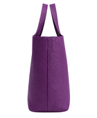 B2B Leather Tote Bag with Cutout Handles Purple Low MOQ  Manufacturer