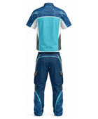 Custom Fishing Uniform – Light Blue & Teal Team Set, Wholesale, Low MOQ, Bulk Sportswear