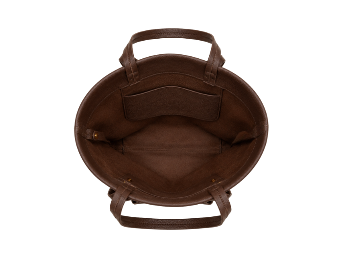B2B Leather Shoulder Tote Bag Dark Brown Low MOQ Manufacturer