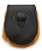 Fox Fur Semi Dress Sporran Brown with Stag Motif Flap | B2B Low MOQ