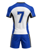 Custom White Blue Rugby Sevens Kit | Wholesale Rugby 7s Jersey Shorts Set