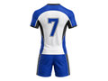 Custom White Blue Rugby Sevens Kit | Wholesale Rugby 7s Jersey Shorts Set