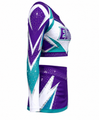 Custom Purple Rhinestone Competition Cheer Uniform – Crop Top & Skirt Set for Wholesale Teams