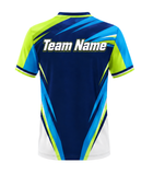 Blue, Lime & White Ping Pong Jersey – Custom Team Table Tennis Jersey, Wholesale Bulk, Low MOQ