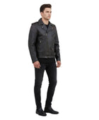 Men’s Cowhide Leather Biker Jacket Wholesale Custom Private Label Leather Outerwear Manufacturer