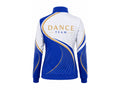 Custom Dance Team Jacket | Wholesale Dance Studio Full-Zip Jacket | White Blue Gold | Apparels Bridge