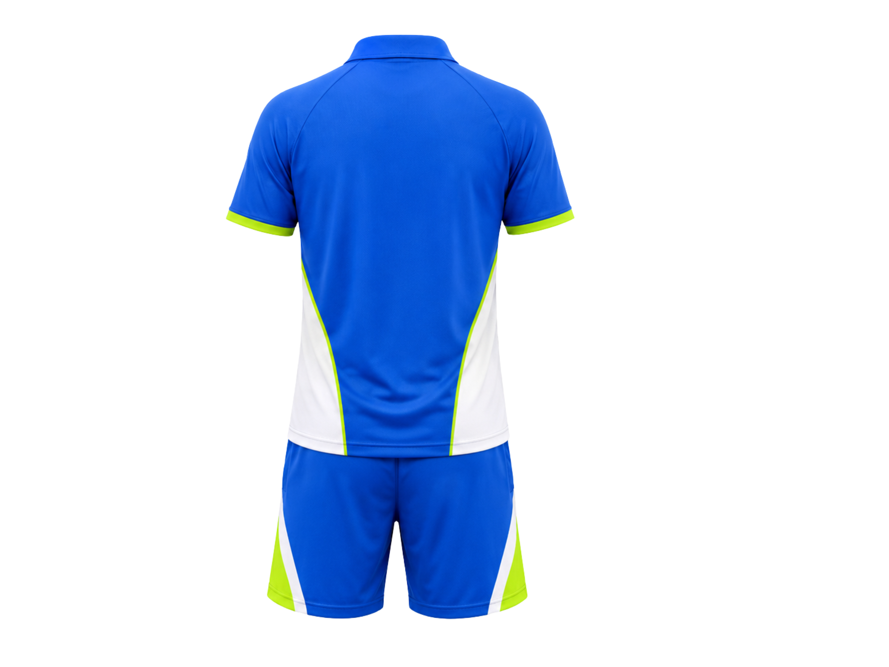 Wholesale Men’s & Youth Athletic Uniform Set – Short-Sleeve Polo & Matching Shorts, Blue White Team Gear