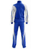 Custom Dance Team Warm-Up Set | Wholesale Dance Studio Jacket and Pants Set | White Blue | Apparels Bridge
