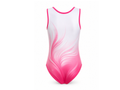 Custom Sublimation Gymnastics Leotard | Wholesale Gym Team Leotard | White Pink Hot Pink | Apparels Bridge