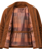 Custom Leather Tan Brown Hunting Coat B2B
