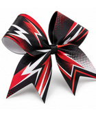 Custom Black Red Cheer Bow – Wholesale Cheerleading Hair Bow for Teams