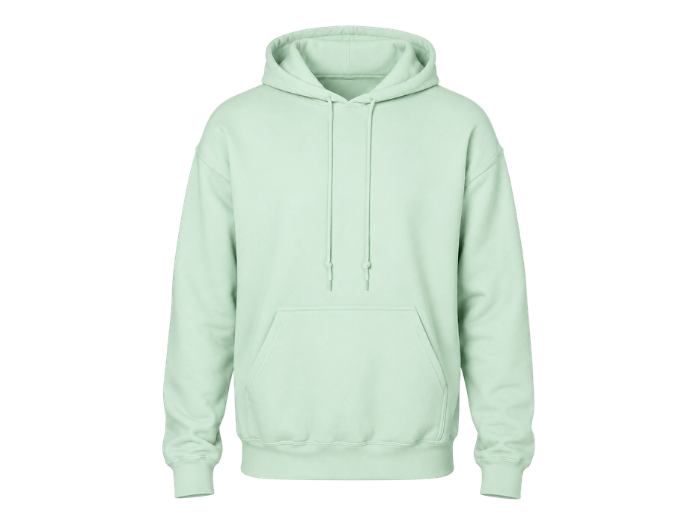 Hooded Sweatshirt B2B Low MOQ Carpet Fitter Hoodie Mint Green Workwear front design preview