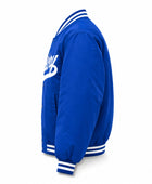 Custom Blue Softball Dugout Jacket – Wholesale Team Warm-Up Jacket for Clubs