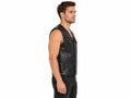 Men’s Buffalo Leather Biker Vest Wholesale | Custom Outlaw Denim Style Leather Vest Manufacturer