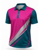 Wholesale Pink & Blue Tennis Jersey – Customizable Team Sportswear, Bulk Orders, Low MOQ, Performance Apparel