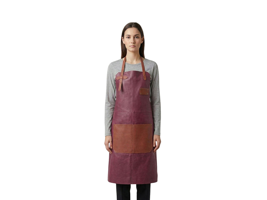Women’s Genuine Leather Apron Cooking BBQ Grill Chef Apron for Women design preview