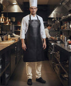 Personalized Leather Apron for Men Genuine Leather BBQ Cooking Chef Apron