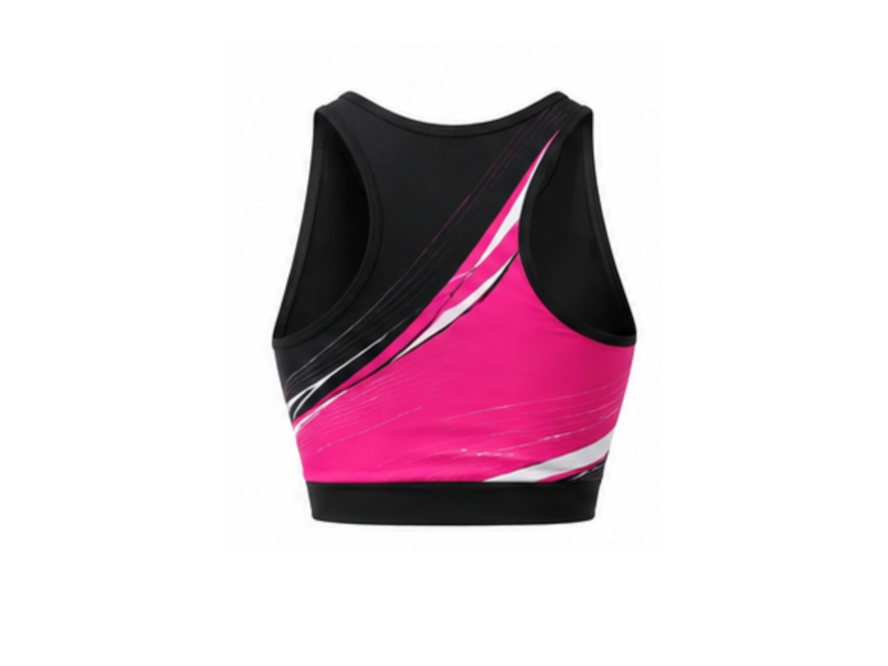 Custom Black and Pink Sleeveless Team Jersey Crop Top – B2B Low MOQ Wholesale Performance Teamwear