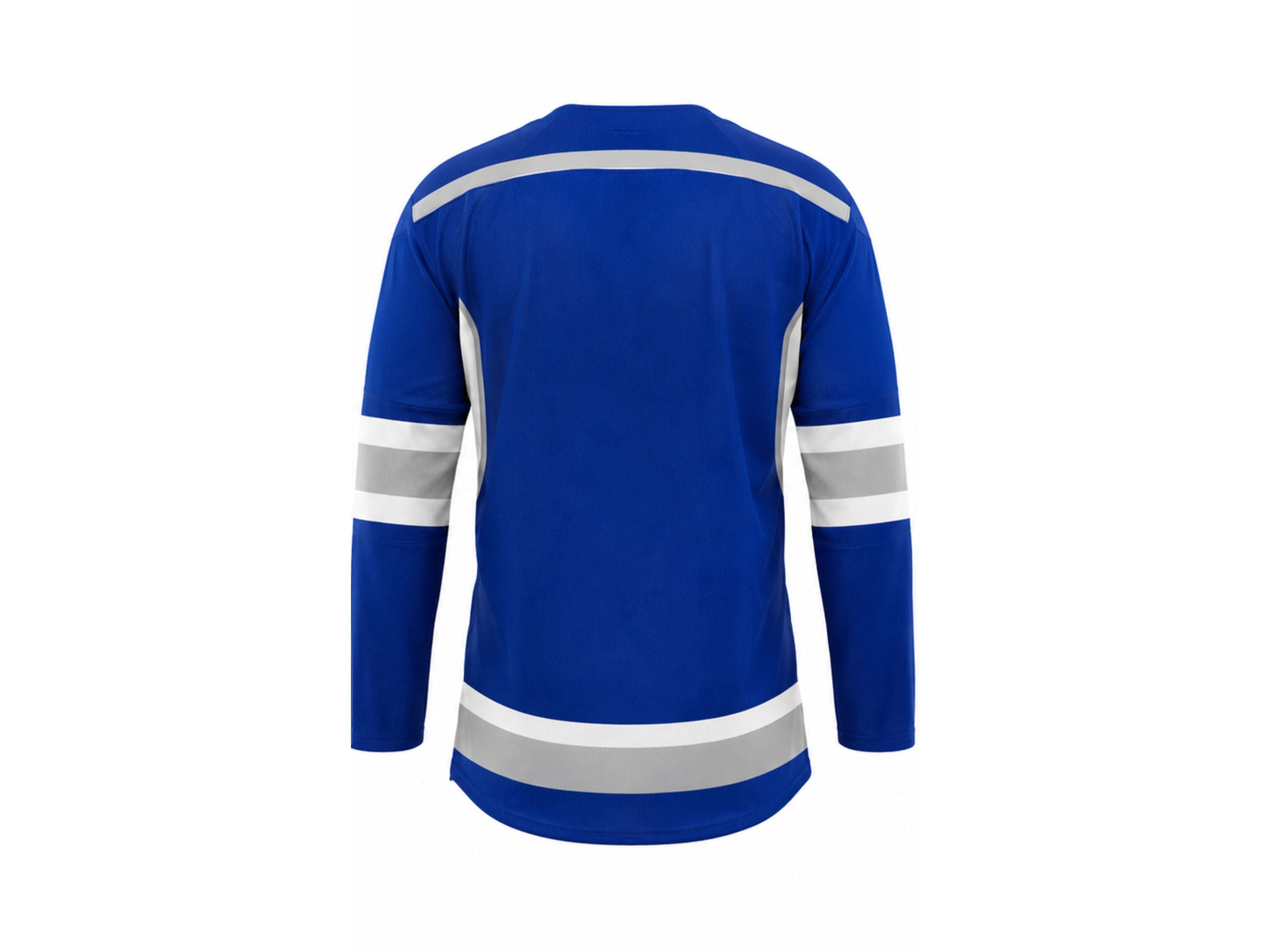 Custom Practice Ice Hockey Jersey – Royal Blue White Sublimated Team Jersey for Wholesale Orders