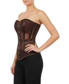 Sheer Lace Overbust Corset Wholesale | Mesh Bustier Bridal Corset Manufacturer