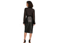 Women’s Genuine Lambskin Leather Midi Pencil Skirt Wholesale | Custom Private Label Skirt Manufacturer