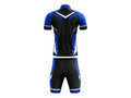 Custom Cycling Uniform – Black & Blue Team Set, Wholesale, Low MOQ, Bulk Sportswear
