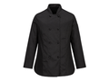 Women’s Double-Breasted Chef Jacket Black | B2B Low MOQ Hospitality Workwear Manufacturer