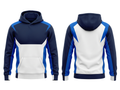 Custom Combat Sports Hoodie – Blue White MMA Boxing Teamwear for Wholesale Buyers