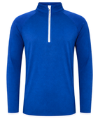 Contrast-Zip Training Sweat Top Royal Blue | B2B Low MOQ Personal Trainer Workwear Manufacturer