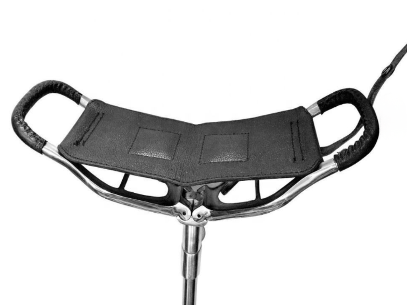 Custom Black Leather Seat Shooting Stick Hunting B2B