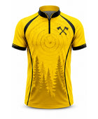 Sublimated Axe Throwing Jersey – Yellow Black Custom Team Shirt
