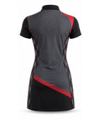 Custom Women's Golf Polo and Skort Set | Wholesale Ladies Golf Uniform | Charcoal Red | Apparels Bridge